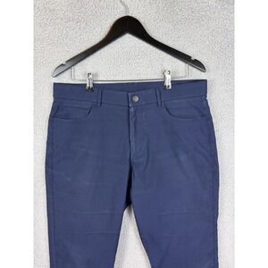 Greyson Pants Mens 34x34 Blue Stretch 5 Pocket Chino Slim Tapered Golf Casual
